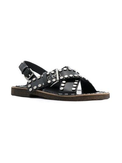 prada rafia sandals|prada studded pony skin sandals.